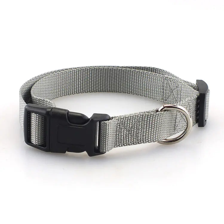 Solid Nylon Pet Collar and Leash Set