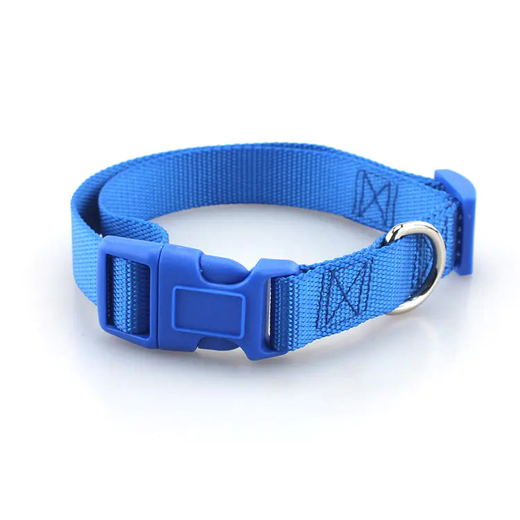 Solid Nylon Pet Collar and Leash Set