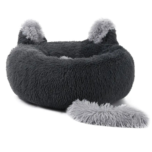 Fox Leather Pet Bed with Rabbit Ear Design (One Set)